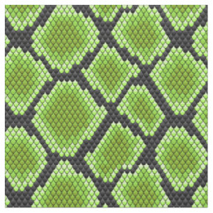 Green und Black Snakeskin Stoff