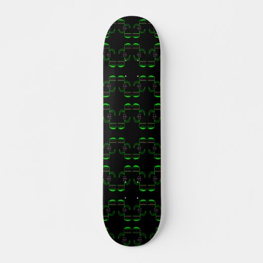 Green und Black Venus Flytrap Skateboard (Vorne)