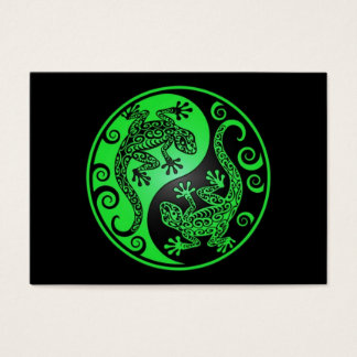 Green und Black Yin Yang Geckos