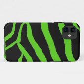 Green und Black Zebra Fur Print Case-Mate iPhone Hülle (Rückseite (Horizontal))