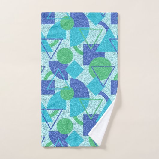 Green und Blue Abstract Design Badhandtuch Set (Handtuch)