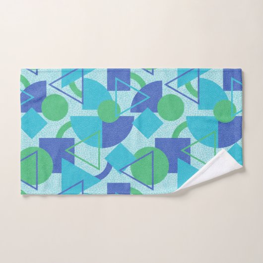Green und Blue Abstract Design Badhandtuch Set (Handtuch)