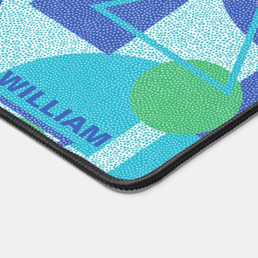 Green und Blue Abstract Design Schreibtischunterlage (Ecke)