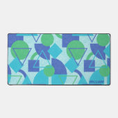 Green und Blue Abstract Design Schreibtischunterlage (Vorderseite)