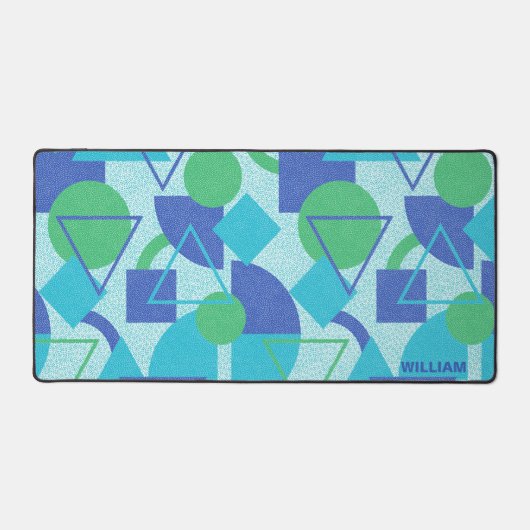 Green und Blue Abstract Design Schreibtischunterlage (Vorderseite)