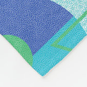 Green und Blue Bauhaus Style Fleecedecke (Ecke)
