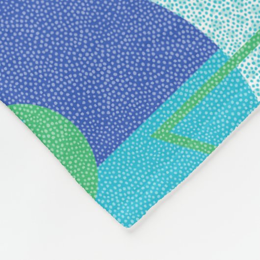 Green und Blue Bauhaus Style Fleecedecke (Ecke)