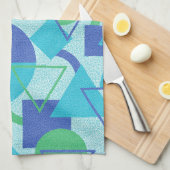 Green und Blue Bauhaus Style Geschirrtuch (Viertel Falte)