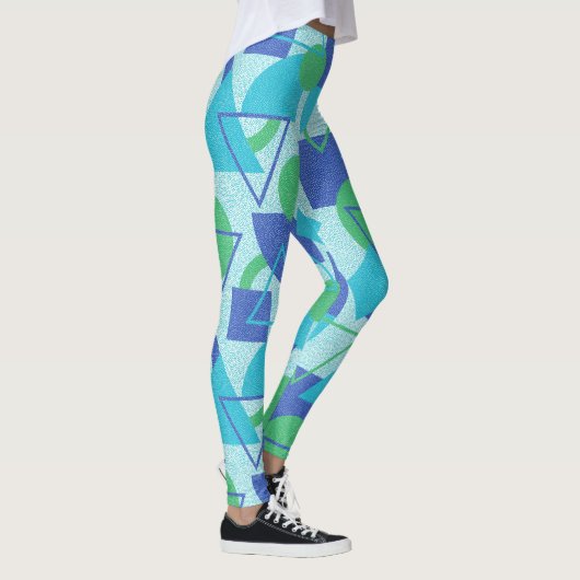 Green und Blue Bauhaus Style Leggings (Rechts)