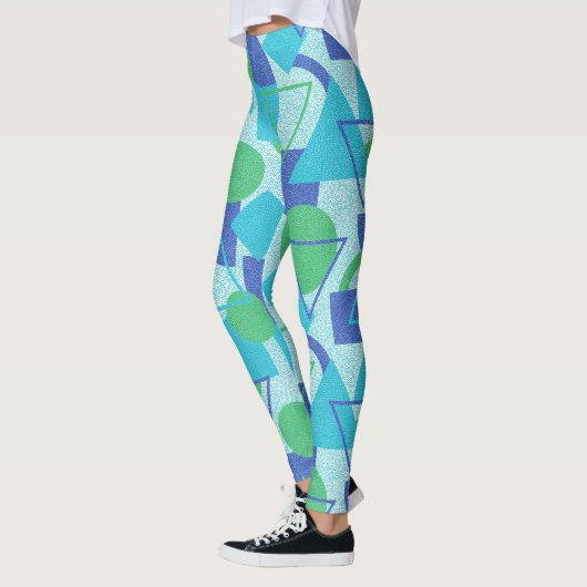 Green und Blue Bauhaus Style Leggings (Links)