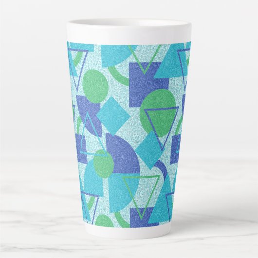 Green und Blue Bauhaus Style Milchtasse (Vorderseite)
