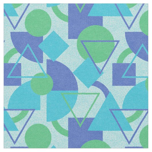 Green und Blue Bauhaus Style Stoff (Nahaufnahme)