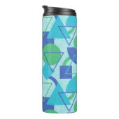 Green und Blue Bauhaus Style Thermosbecher (Nach rechts gedreht)