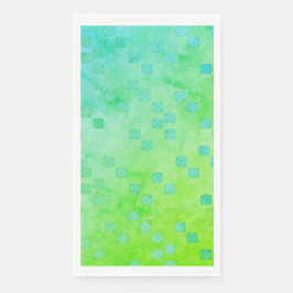 Green und Blue Contemporary Polka Dots Muster Serviette