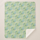 Green und Blue Dinosaur Baby Boy Sherpa Blanket Sherpadecke (Vorderseite)