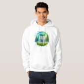 Green und Blue Disk Golf Themed Hoodie (Vorne ganz)