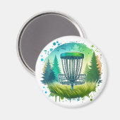 Green und Blue Disk Golf Themed Magnet (Vorderseite/Rückseite)