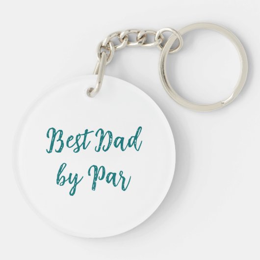 Green und Blue Disk Golf Themed Schlüsselanhänger (Rückseite)