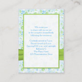 Green und Blue Floral Enclosure Card Begleitkarte (Rückseite)
