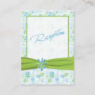 Green und Blue Floral Enclosure Card Begleitkarte