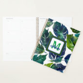Green und Blue Foliage Philodendron Mit Monogramm Planer (Anzeige)