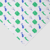 Green und Blue Golf Icons Seidenpapier (Ausschnitt)