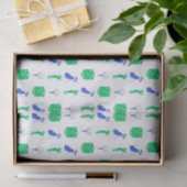 Green und Blue Golf Icons Seidenpapier (Geschenk)