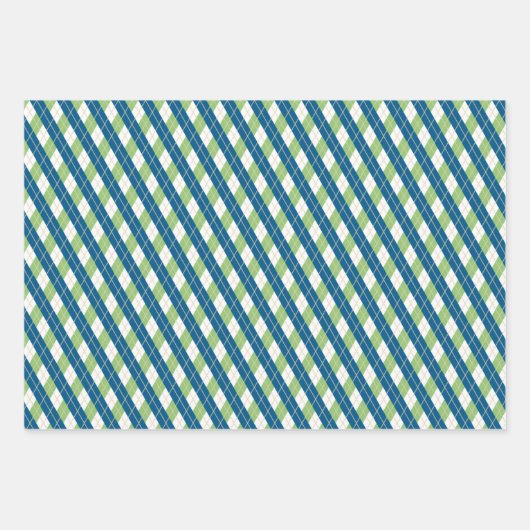 Green und Blue Golf Theme Geschenkpapier Set (Vorderseite 3)