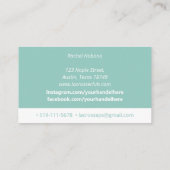 Green und Blue Lacrosse Business Card Visitenkarte (Rückseite)