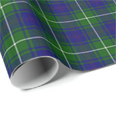 Green und Blue MacNeil Tartan Kariert Geschenkpapier (Rolleneckpunkt)