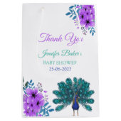 Green und Blue Peacock | LILA BLUME Mittlere Geschenktüte (Vorderseite)