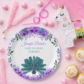 Green und Blue Peacock | LILA BLUME Pappteller (Party)