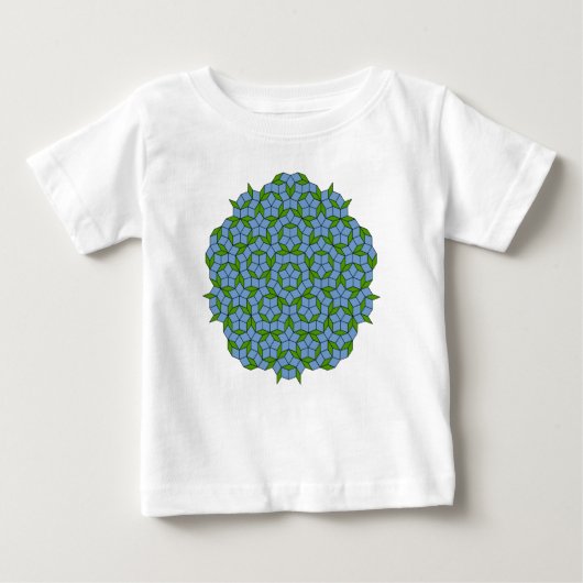 Green und Blue Penrose Rhombus Muster Baby T-shirt (Vorderseite)