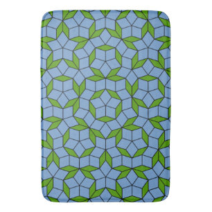 Green und Blue Penrose Rhombus Muster Badematte