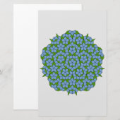 Green und Blue Penrose Rhombus Muster Briefpapier (Vorne/Hinten)