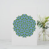 Green und Blue Penrose Rhombus Muster Briefpapier (Stehend Vorderseite)