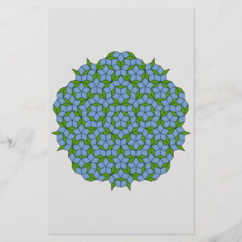 Green und Blue Penrose Rhombus Muster Briefpapier