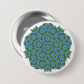 Green und Blue Penrose Rhombus Muster Button (Vorne & Hinten)