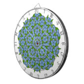 Green und Blue Penrose Rhombus Muster Dartscheibe (Vorderseite rechts)