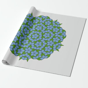 Green und Blue Penrose Rhombus Muster Geschenkpapier