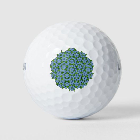 Green und Blue Penrose Rhombus Muster Golfball (Vorderseite)