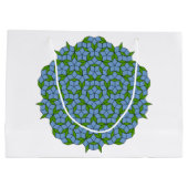 Green und Blue Penrose Rhombus Muster Große Geschenktüte (Rückseite)