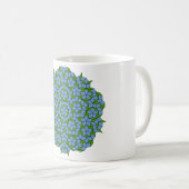 Green und Blue Penrose Rhombus Muster Kaffeetasse (VorderseiteRechts)