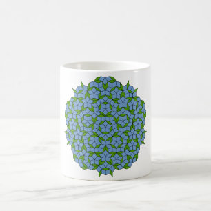 Green und Blue Penrose Rhombus Muster Kaffeetasse