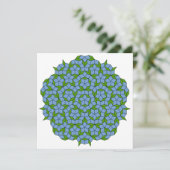 Green und Blue Penrose Rhombus Muster Karte (Stehend Vorderseite)