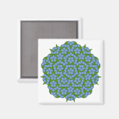 Green und Blue Penrose Rhombus Muster Magnet (Vorderseite/Rückseite)