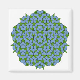 Green und Blue Penrose Rhombus Muster Magnet