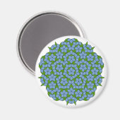Green und Blue Penrose Rhombus Muster Magnet (Vorderseite/Rückseite)