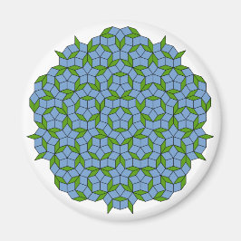 Green und Blue Penrose Rhombus Muster Magnet