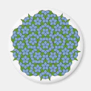 Green und Blue Penrose Rhombus Muster Magnet